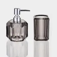 Набор для ванной "Блэк" 3 предмета (дозатор, стакан, мыльница)