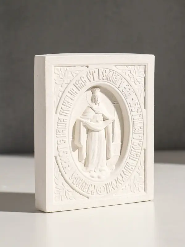 Икона с подвесом "Покров Пресвятой Богородицы" размер 12х10х2 см, гипс