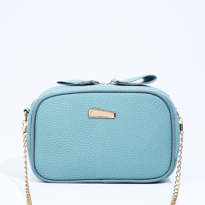 Сумка кросс-боди на молнии, цвет голубой