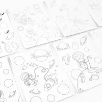 Гравюра блокнот "Космос", 9 листов, штихель