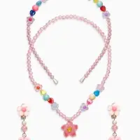 Комплект детский &laquo;Выбражулька&raquo; 3 предмета, клипсы, бусы, ободок, крлики, цветной