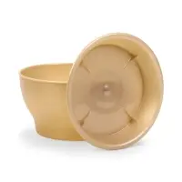 Горшок для цветов с поддоном 0,8 л d14 см h8 см "Фиалочка" кремовый