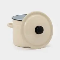 Кастр.цил.борт. 7л (слоновая)Без декора