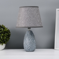 Настольная лампа с абажуром RISALUX &laquo;Аурелия&raquo;, Е14, 40 Вт, серый, 20&times;20&times;33.5 см