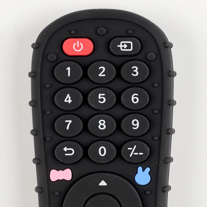 Прорезыватель силиконовый для зубов &laquo;Пульт от телевизора&raquo;, от 0 мес., чёрный