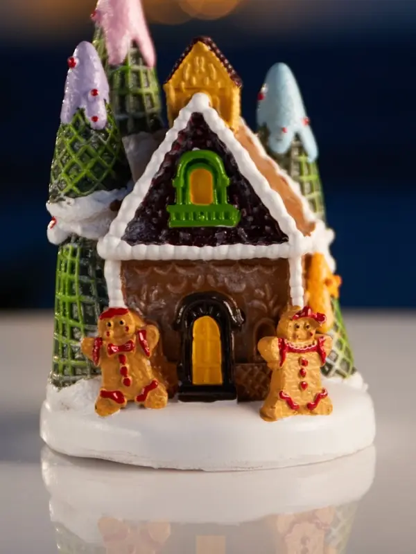 Фигура светодиодная "Дом печеньки" 10х7 см, 4 LED, LR41x3 (в компл), Т/БЕЛЫЙ