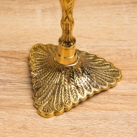 Подсвечник &laquo;Павлиний хвост&raquo;, латунь, 7&times;7&times;19 см