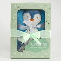 Набор подарочный: Комфортер 27 см + плед 71х125 см, &laquo;Пингвин&raquo;