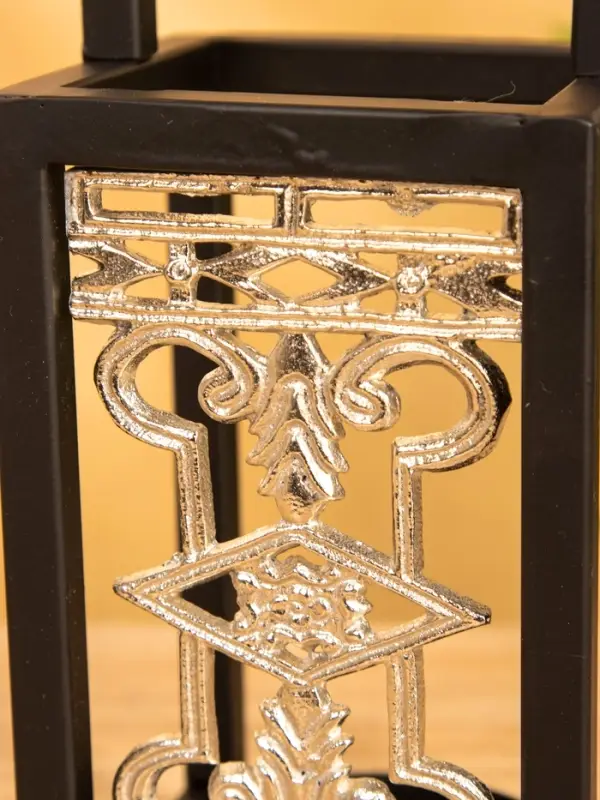 Подсвечник фонарь "Геральдика" 11х11х24,5 см, d 7,5 см, алюминий, железо