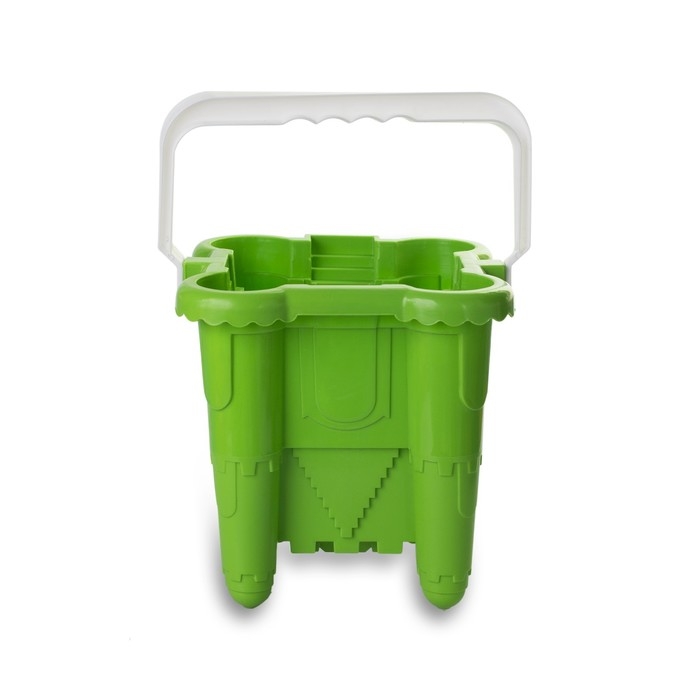 Набор для игры в песке №29: ведро-крепость, совок, грабли, 3 формочки, лейка