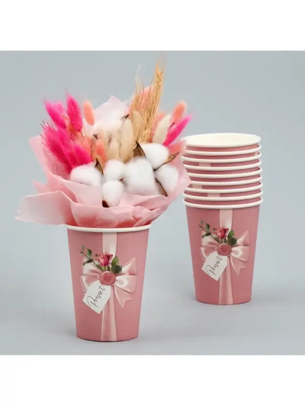 Стакан для цветов &laquo;Бант&raquo;, 350 мл