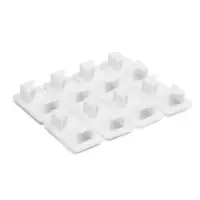 Держатель самоклеящийся для проводов и гирлянд ТУНДРА krep, 8&times;30&times;15 мм, белый, 8 шт.