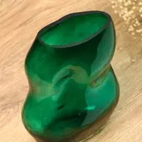 Ваза стекло настольная "Шерил" 27х16 см, зелёный