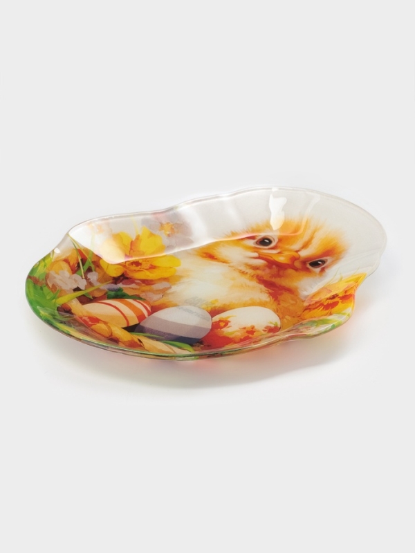Блюдо сервировочное "Пасха. Милые цыплята", 23х19х1,5 см
