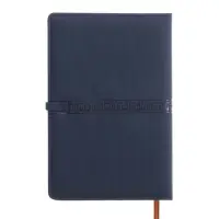 Ежедневник недатированный формат А5, с хлястиком, 112л, линия, пвх, Узор Синий