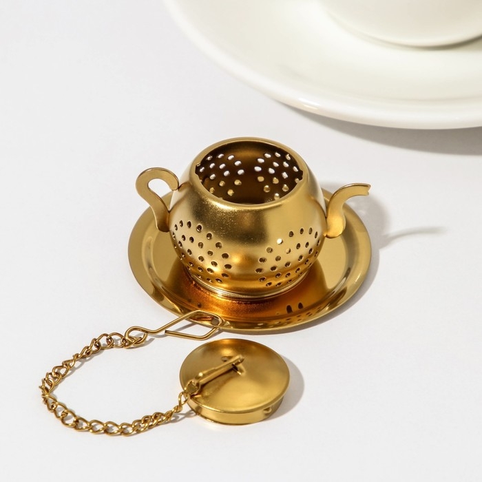 Сито для чая Goldie, чайник, цвет золотой
