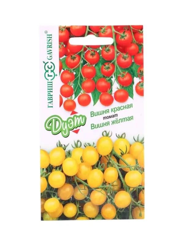 Семена Томат Вишня желтая 0,05 г+Вишня красная 0,05 г автор. серия Дуэт