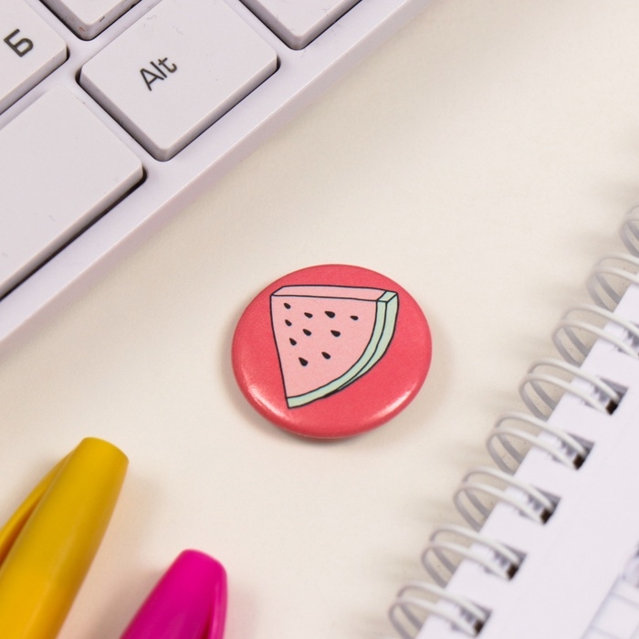 Значки закатные набор 3 шт d=25 мм "Это цветочки, ягодки впереди" 7х7 см