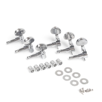 Комплект одиночной колковой механики Music Life, серебристые, 3+3