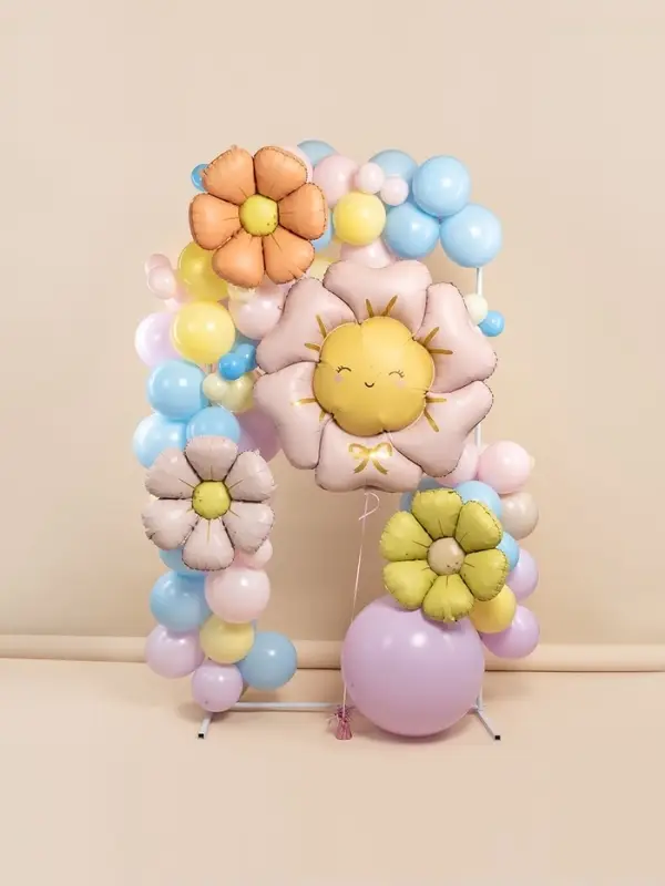 Воздушный шар фольгированный 25" &laquo;Ромашка&raquo;, жёлтый сатин