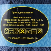 Пряжа "Соната" акрил 50%, шерсть п/т 50% 250м/100гр (022 джинса)