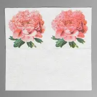 Салфетки бумажные Гармония цвета многоцветие "Пион розовый", 24*24 см 50 листов