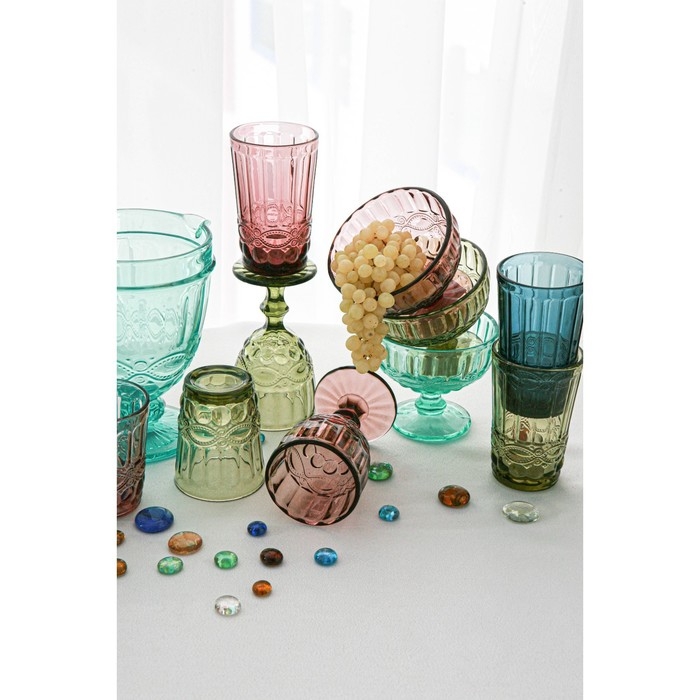 Стакан стеклянный Magistro &laquo;Ла-Манш&raquo;, 350 мл, цвет зелёный