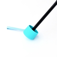 Зонт механический &laquo;Ягоды&raquo;, эпонж, 4 сложения, 8 спиц, R = 49/55 см, D = 110 см, цвет голубой