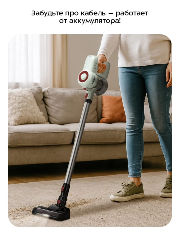 Пылесос для дома вертикальный беспроводной КТ-5346