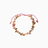 Браслет, длина 16 см, розовый, золотой