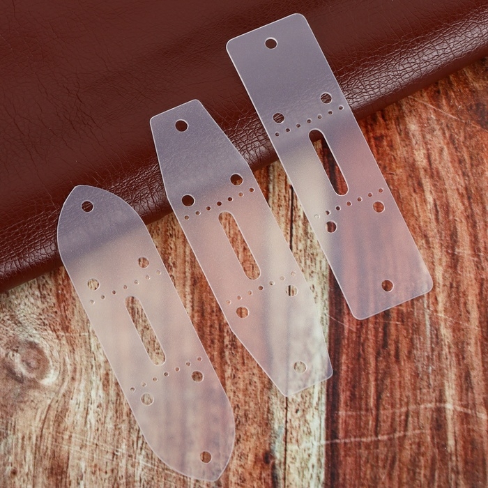 Набор лекал для подпряжника, 30 мм &times; 10,5 см, 3 шт, цвет прозрачный