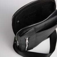 Сумка мужская через плечо TEXTURA, искусственная кожа, цвет чёрный