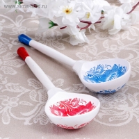 Ложка полубаская с росписью &laquo;Гжель&raquo;, 19&times;6 см, микс