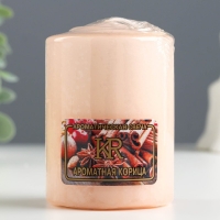 Свеча - цилиндр ароматическая "Корица", 5,6х8 см