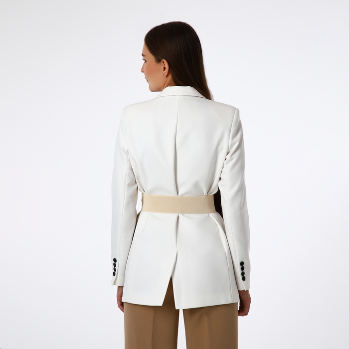 Ремень женский, ширина 15 см, пряжка золото, цвет бежевый