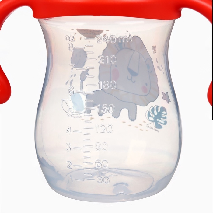 Бутылочка для кормления Крошка Я &laquo;Baby time collection&raquo;, широкое горло, от 6 мес., 240 мл, цвет красный