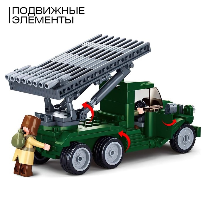 Конструктор Армия ВОВ &laquo;Боевая машина БМ-13 Катюша&raquo;, 201 деталь