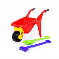 Песочный набор: тачка &laquo;Садовод&raquo;, лопата большая, грабли большие, цвета МИКС