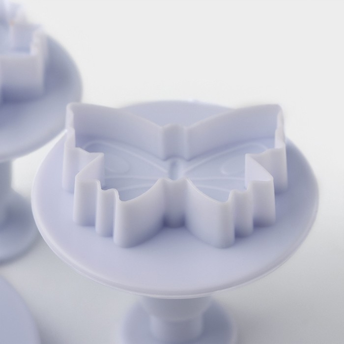 Набор плунжеров кондитерских Доляна &laquo;Бабочка&raquo;, 3 шт, d=4/5/6 см