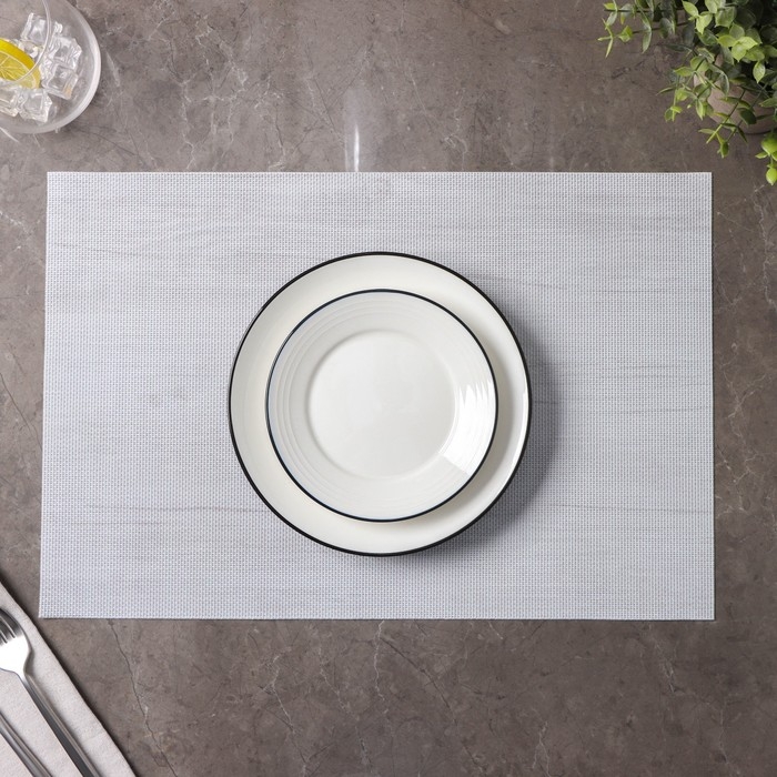 Салфетки сервировочные на стол Доляна &laquo;Дерево&raquo;, 4 шт, 45&times;30 см, цвет молочный