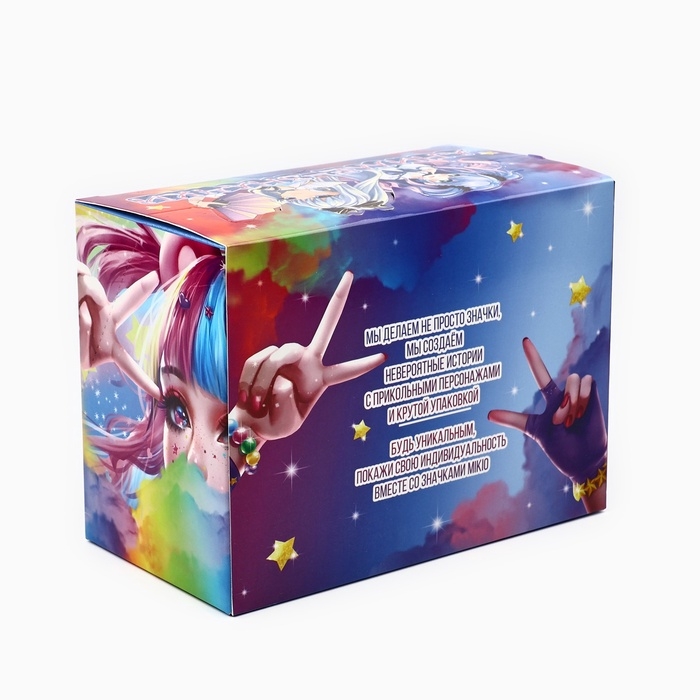 Значки деревянные &laquo;Аниме&raquo; в шоубоксе, 20 шт