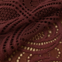 Кружевная эластичная ткань, 180 мм &times; 2,7 &plusmn; 0,5 м, цвет шоколадный