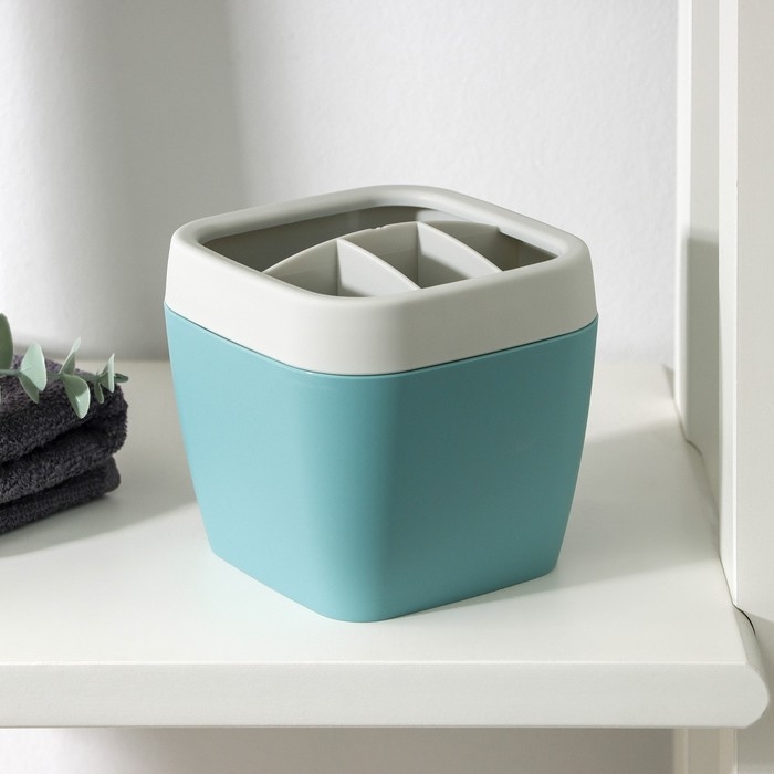 Подставка для зубных щёток &laquo;Эллиса&raquo;, цвет бирюзовый