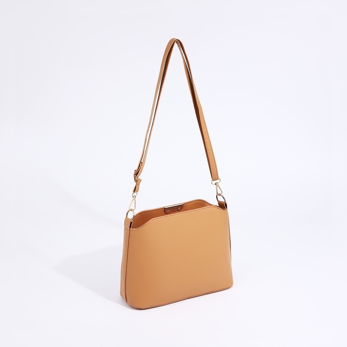 Сумка кросс-боди на молнии, цвет бежевый