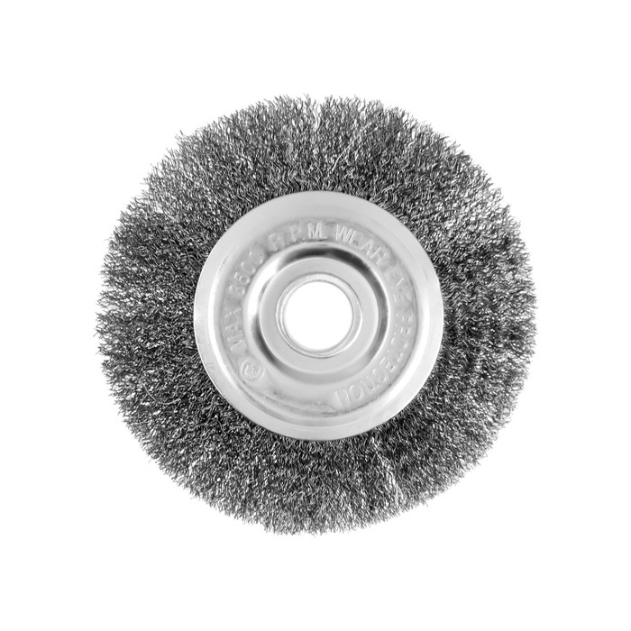 Щетка металлическая для УШМ ТУНДРА, плоская, посадка 22 мм, 150 мм