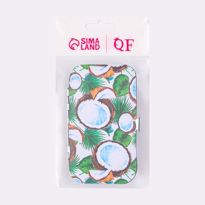 Набор маникюрный &laquo;Фрукты&raquo;, 6 предметов, в футляре, рисунок МИКС