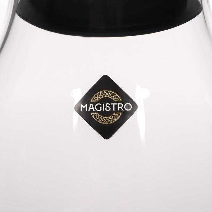 Графин стеклянный с металлической крышкой Magistro &laquo;Богема&raquo;, 930 мл