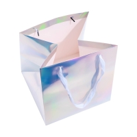 Пакет для торта с квадратным дном, голографический, 25 х 25 х 25 см