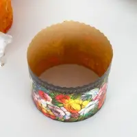 Форма бумажная для кулича &laquo;Жостово&raquo;, 13.4&times;10 см, разноцветная