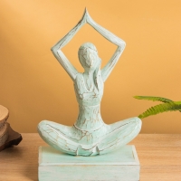 Сувенир "Медитация" дерево 22х10х35 см, цв. мятный